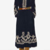 Feliana lang brodert kreppkjole