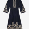 Feliana lang brodert kreppkjole