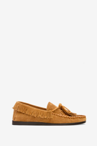 Fitza loafers i skinn med frynser
