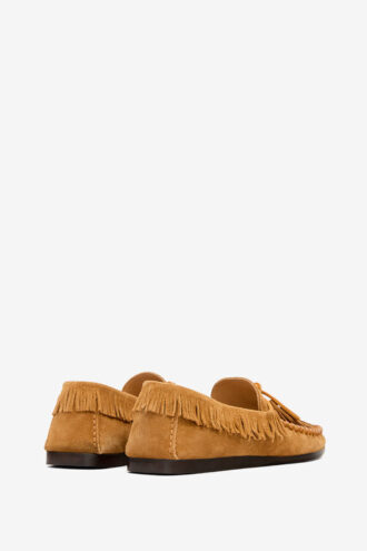 Fitza loafers i skinn med frynser