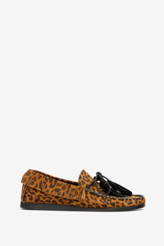 Fitza loafers i trykt skinn