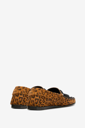 Fitza loafers i trykt skinn