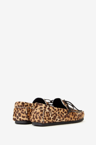 Fitza loafers i trykt skinn