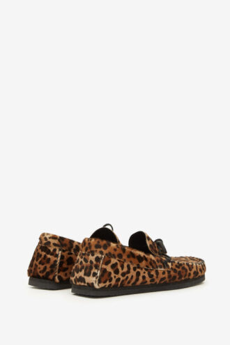 Fitzo loafers i trykt skinn