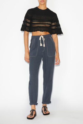 Frizy heklet strikket kort topp