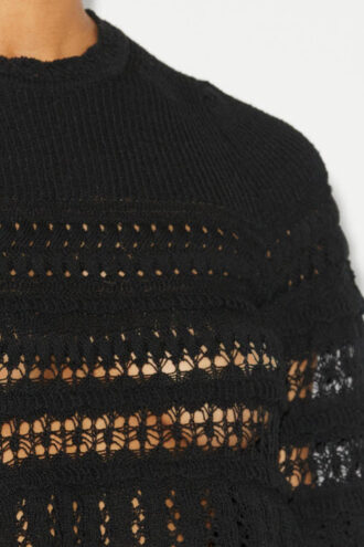 Frizy heklet strikket kort topp