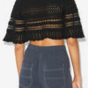 Frizy heklet strikket kort topp