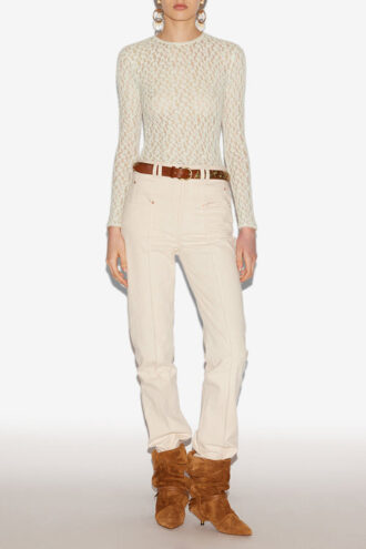 Gaelle langermet bluse i blonder Gaelle langermet bluse i blonder