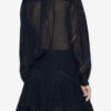 Gaia-bluse i ensfarget bomullsvoile