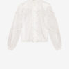 Gaia-bluse i ensfarget bomullsvoile Gaia-bluse i ensfarget bomullsvoile