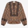 Gayle-bluse i bomullsvoile med trykk Gayle-bluse i bomullsvoile med trykk