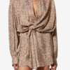 Harmony blomstret silkekjole i jacquard