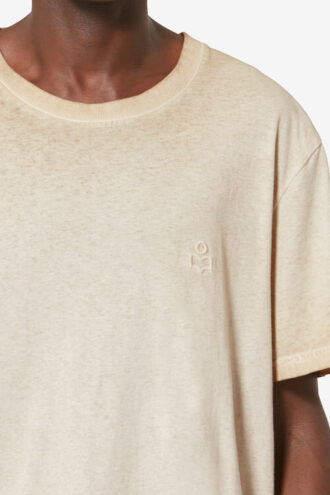 Honoré kortærmet vintage-bleket bomulls-T-skjorte