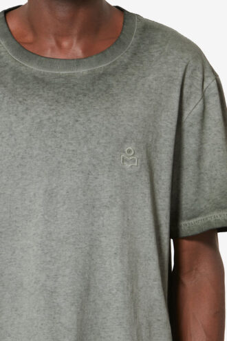 Honoré kortærmet vintage-bleket bomulls-T-skjorte
