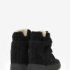 Høye sneakers med kilehæl i skinn