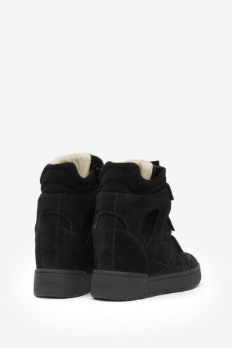 Høye sneakers med kilehæl i skinn Høye sneakers med kilehæl i skinn