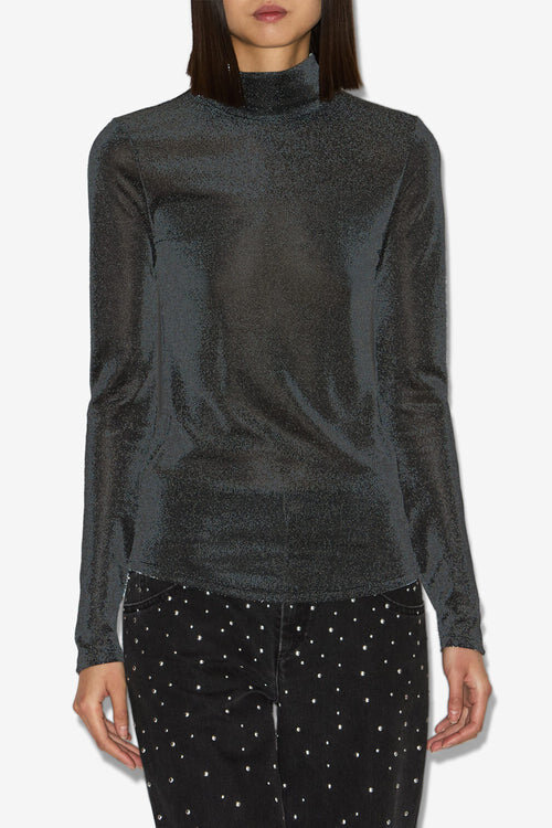 Jadia Lurex-bluse med stående krage Jadia Lurex-bluse med stående krage