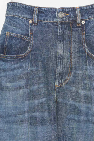 Janael høyhalset jeans med løs passform