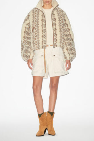 Jemmy Workwear-stil shorts i ensfarget bomull