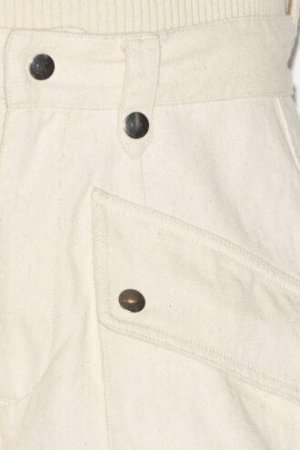 Jemmy Workwear-stil shorts i ensfarget bomull