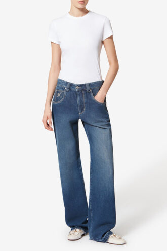 Jeyda Denimjeans med synlige sømmer Jeyda Denimjeans med synlige sømmer