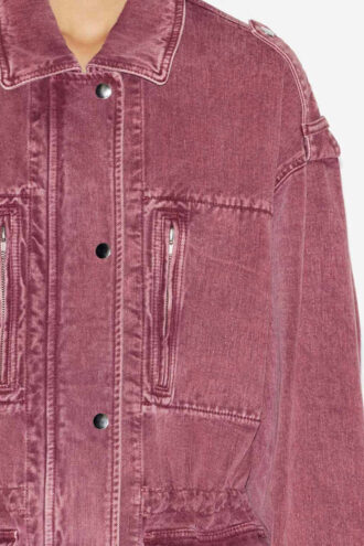 Joanna Workwear-jakke i ensfarget denim