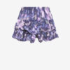 Jocadia shorts med volanger i trykt bomullsvoile
