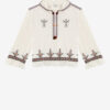 Kameya brodert topp i gasbind Kameya brodert topp i gasbind