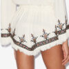 Kriss broderte shorts i gasbind Kriss broderte shorts i gasbind