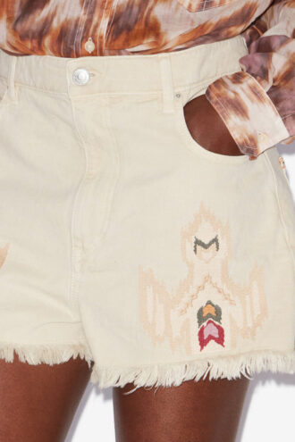 Lesia korte broderte denimshorts