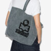Liten Yenky Faded bomullsveske med logo Liten Yenky Faded bomullsveske med logo
