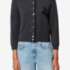 Lona tofarget cardigan i bomull og ull Lona tofarget cardigan i bomull og ull