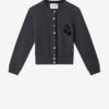 Lona tofarget cardigan i bomull og ull Lona tofarget cardigan i bomull og ull