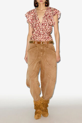 Lonea flytende mønstret jacquard-top Lonea flytende mønstret jacquard-top
