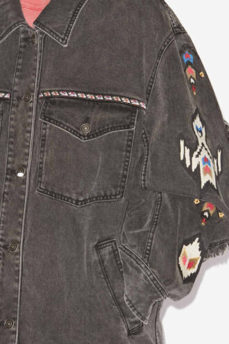 Manona brodert denimjakke