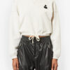 Margo kort sweatshirt med logo-trykk Margo kort sweatshirt med logo-trykk