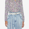 Maria-bluse i bomullsvoile med print Maria-bluse i bomullsvoile med print