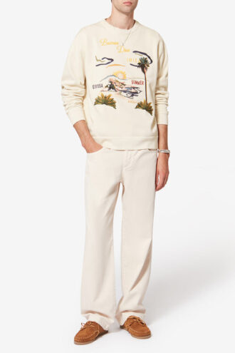Mikoy brodert bomullssweatshirt