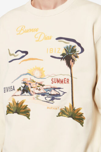 Mikoy brodert bomullssweatshirt