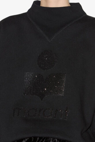 Moby sweatshirt med stand-up krage og logo