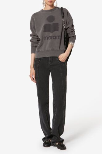 Mobyli bomullssweatshirt med logo Mobyli bomullssweatshirt med logo