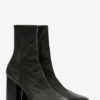 Myke ankelstøvler i skinn med høye hæler Myke ankelstøvler i skinn med høye hæler
