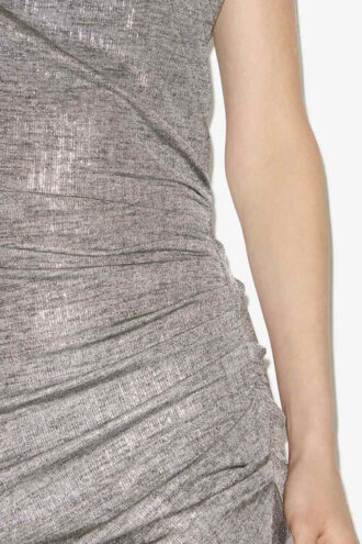 Nadilia kort metallisk jerseykjole