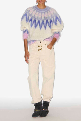 Natania Mohair Fair Isle-mønstret genser Natania Mohair Fair Isle-mønstret genser