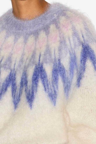 Natania Mohair Fair Isle-mønstret genser Natania Mohair Fair Isle-mønstret genser
