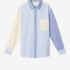 Nathael Patchwork bomulls-Oxford-skjorte Nathael Patchwork bomulls-Oxford-skjorte