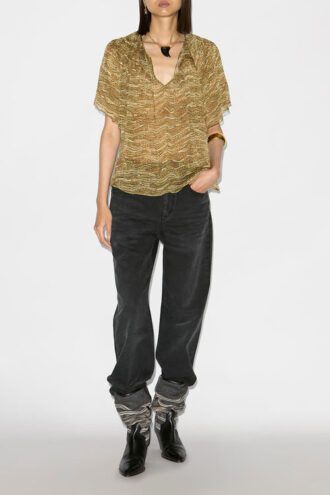 Neslya-bluse i muslin med print Neslya-bluse i muslin med print