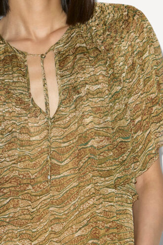 Neslya-bluse i muslin med print Neslya-bluse i muslin med print