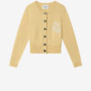 Newton cardigan i bomull og ull med logo Newton cardigan i bomull og ull med logo