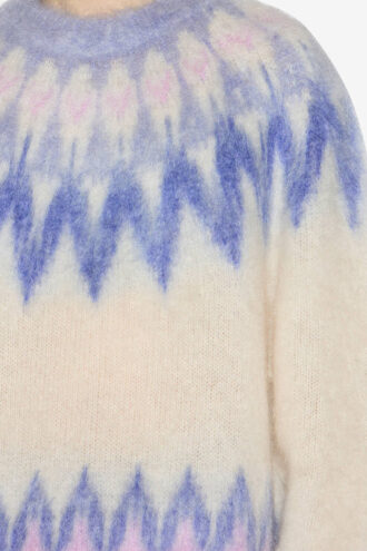 Nicolas Mohair Fair Isle-mønstret genser Nicolas Mohair Fair Isle-mønstret genser